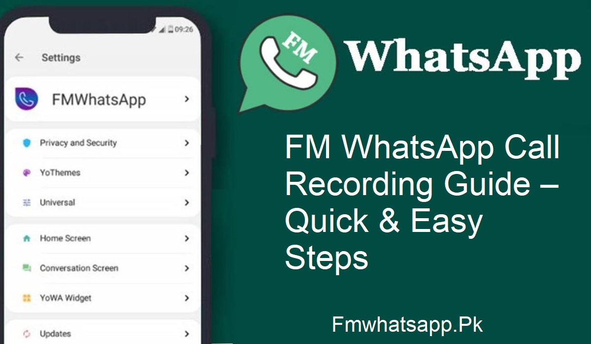 FM WhatsApp Call Recording