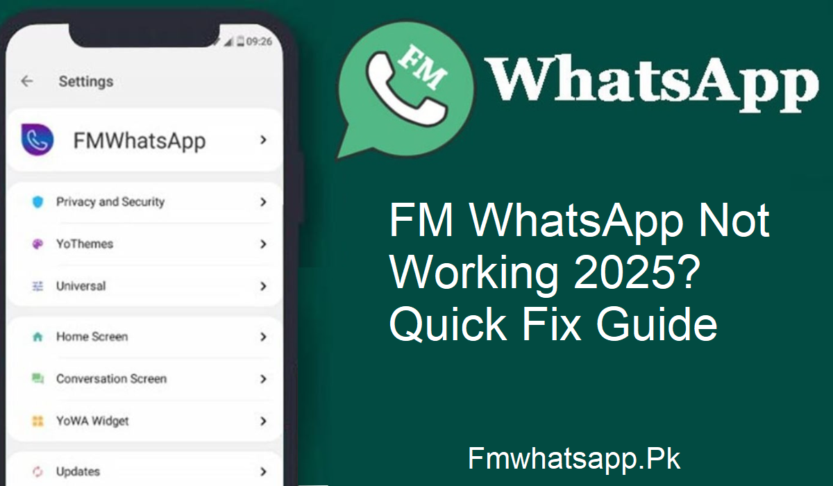 FM WhatsApp Error Solution